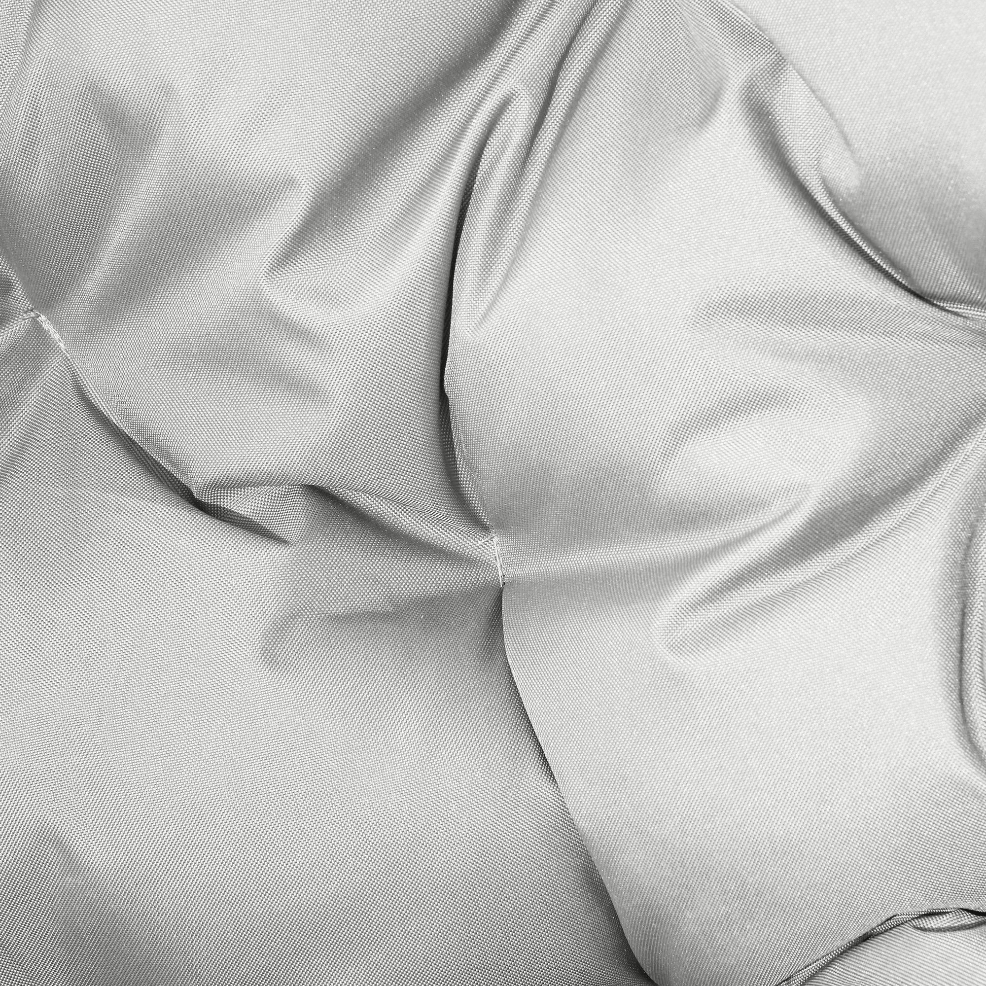 2 Seater Egg Chair Folding with Cushion and Cup Pockets, Light Grey Weave