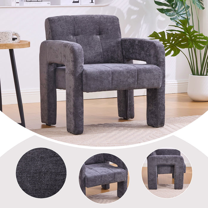 Single Armchair Modern Minimalist Padded Nordic Style - Upholstered