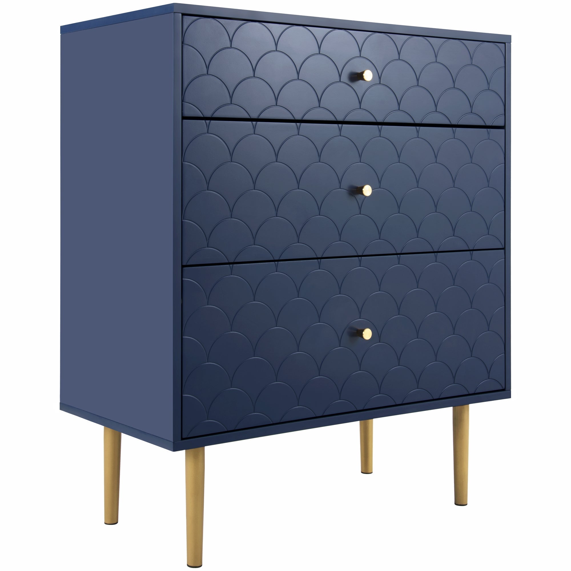 Chest of Drawers 3-Drawer Sideboard Highboard - Navy Blue