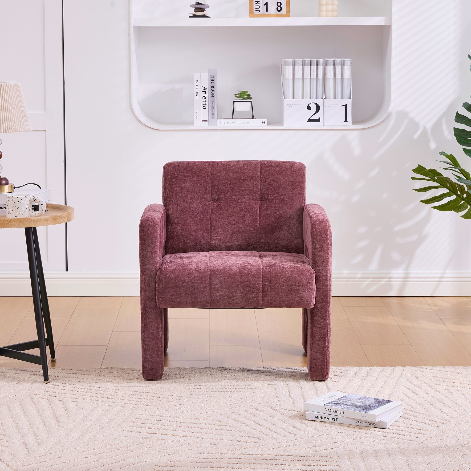 Single Armchair Modern Minimalist Upholstered Padded - Nordic Style
