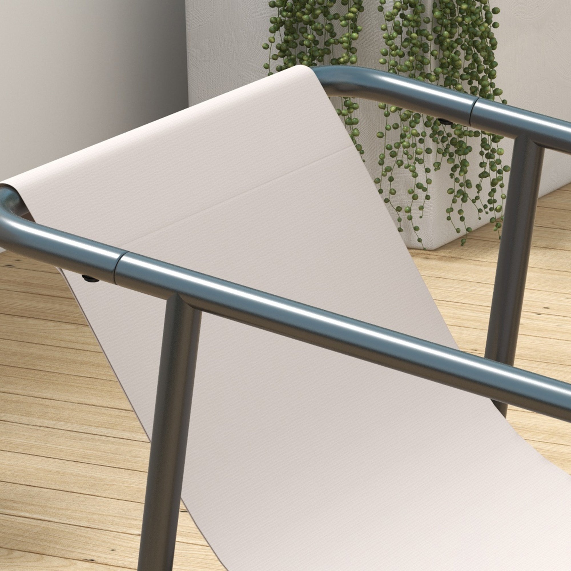 Garden Furniture Set 4-Piece, 2 Armchairs, 1 Two-Seater, Tempered Glass Coffee Table, Cream