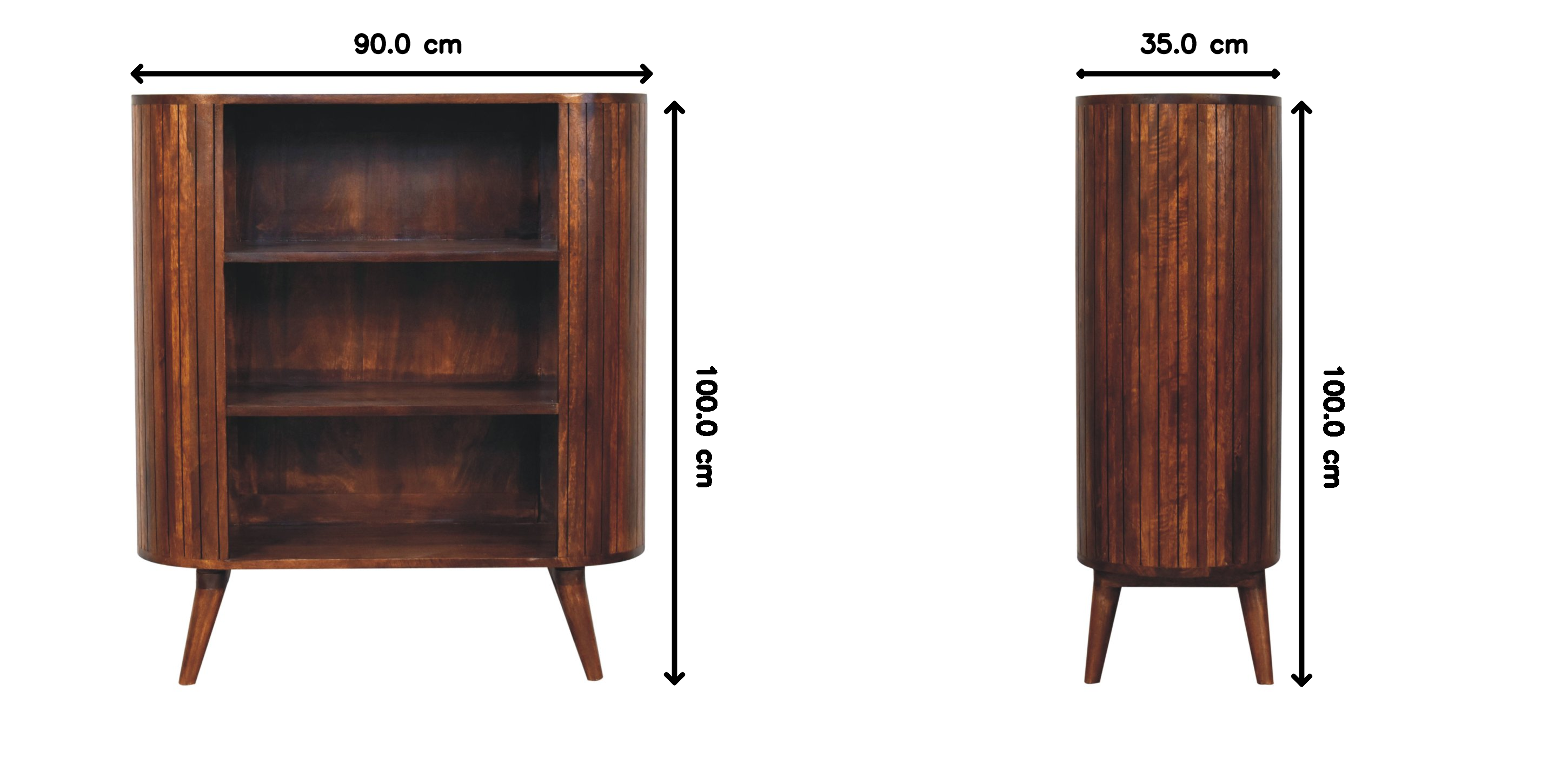 Cortez Open Cabinet Chestnut Wood