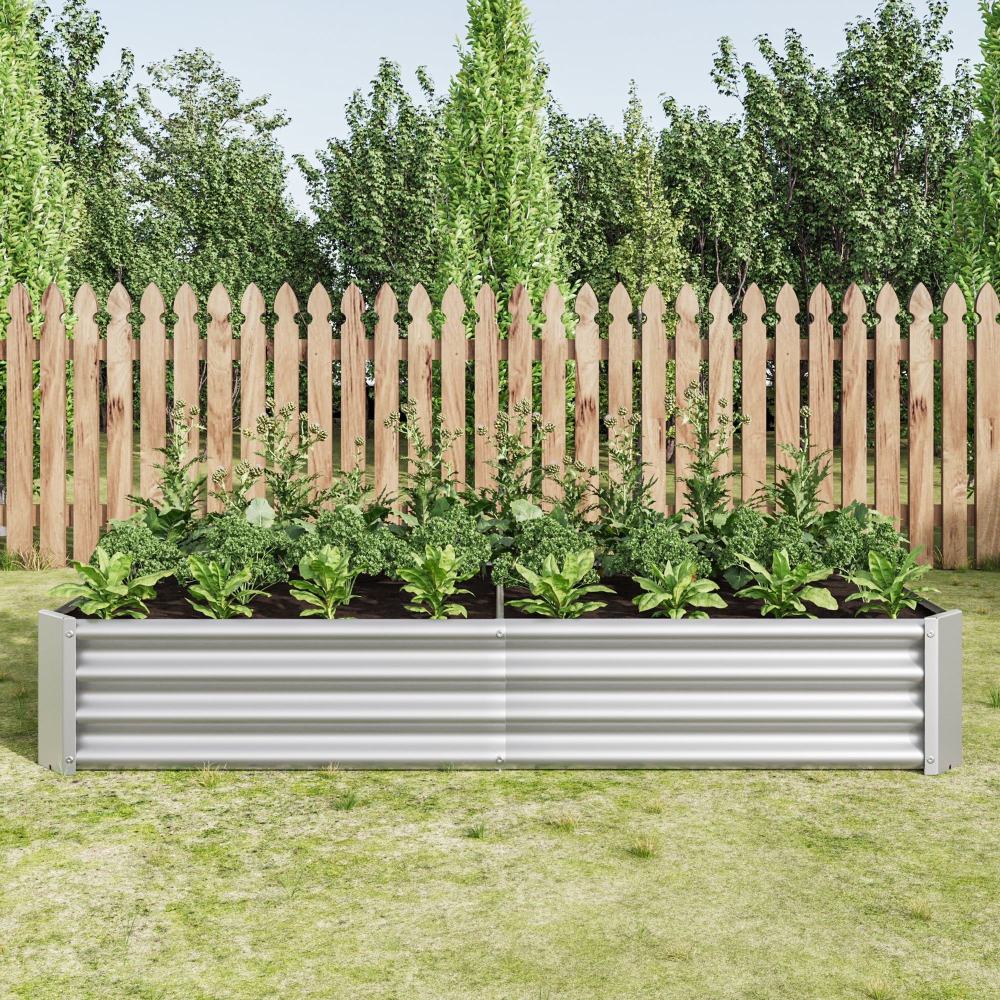 Raised Bed, Robust Sheet Steel Plant Kit, Anthracite