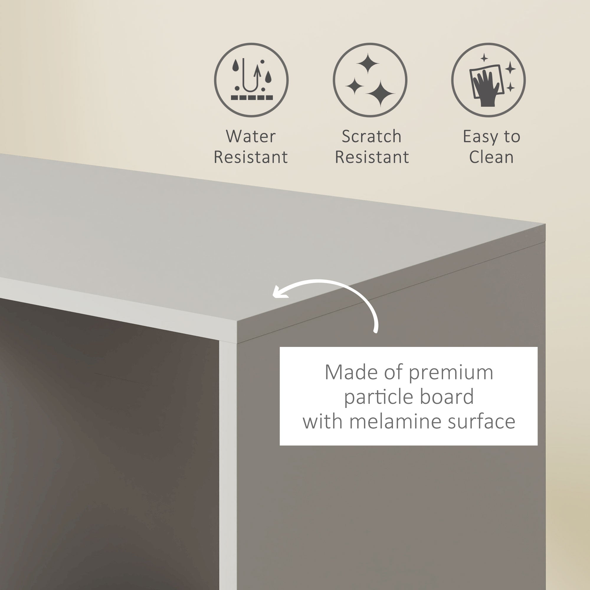 Open Wardrobe on Wheels, Clothes Hanging Rail, 3 Storage Shelves - Grey