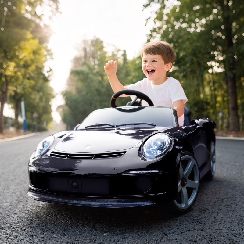 Electric Ride-on Car for Children, Remote Control and Music with USB, Black
