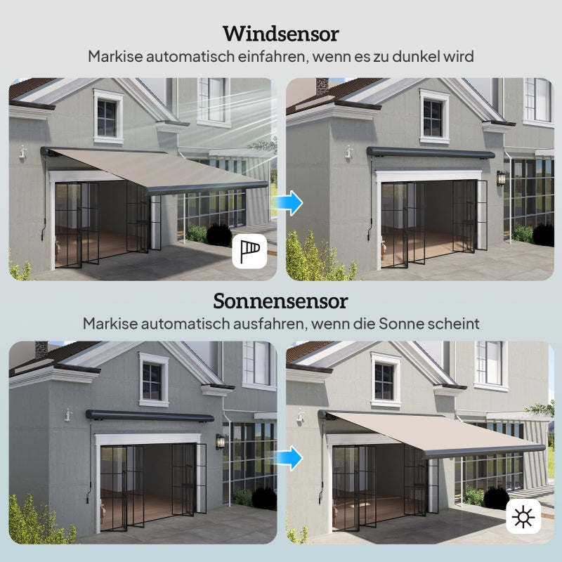 Sun Sensor Electric Wind Sensor for Awnings, Outdoor, Radio