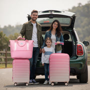 Luggage Sets 5 Piece Hardside Expandable Suitcases with Spinner Wheels, Peach Pink
