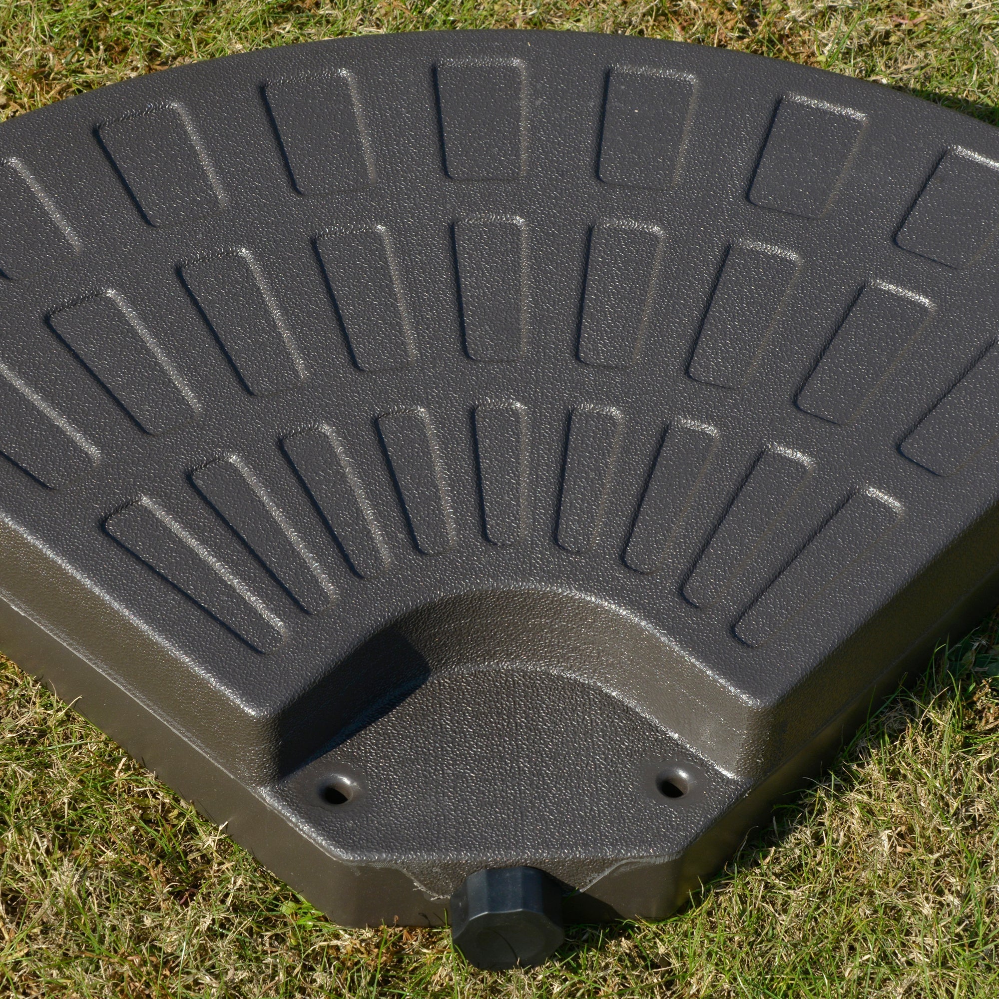 Parasol Base Fillable 17kg Water/25kg Sand HDPE, Coffee Color