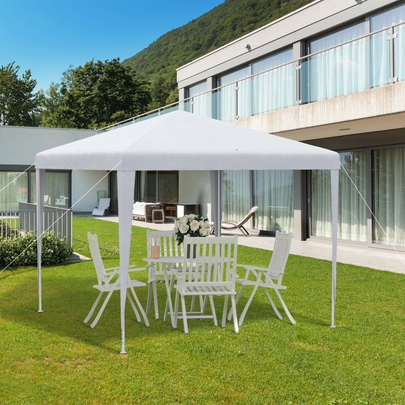 Pavilion, 2.7x2.7m Rectangular Water-Repellent, White