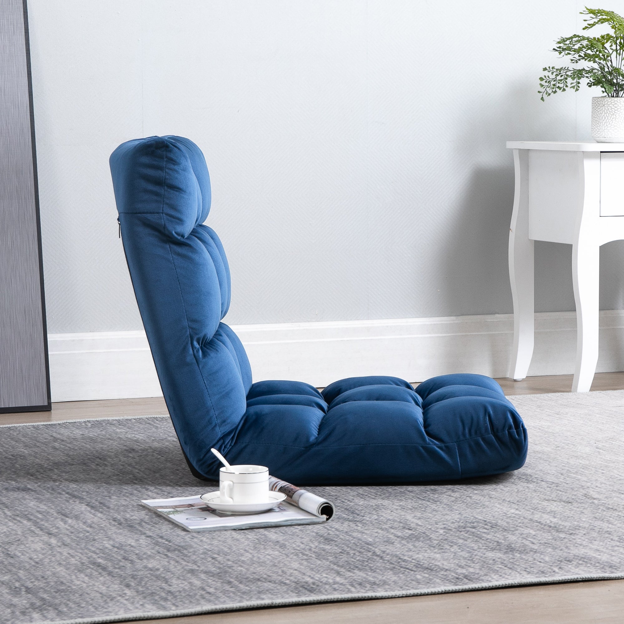 Floor Chair, 3-in-1 Foldable 13-Position, Metal Foam