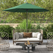 Garden Parasol Umbrella, 2.8m Round Market Sun Shade Canopy, Green