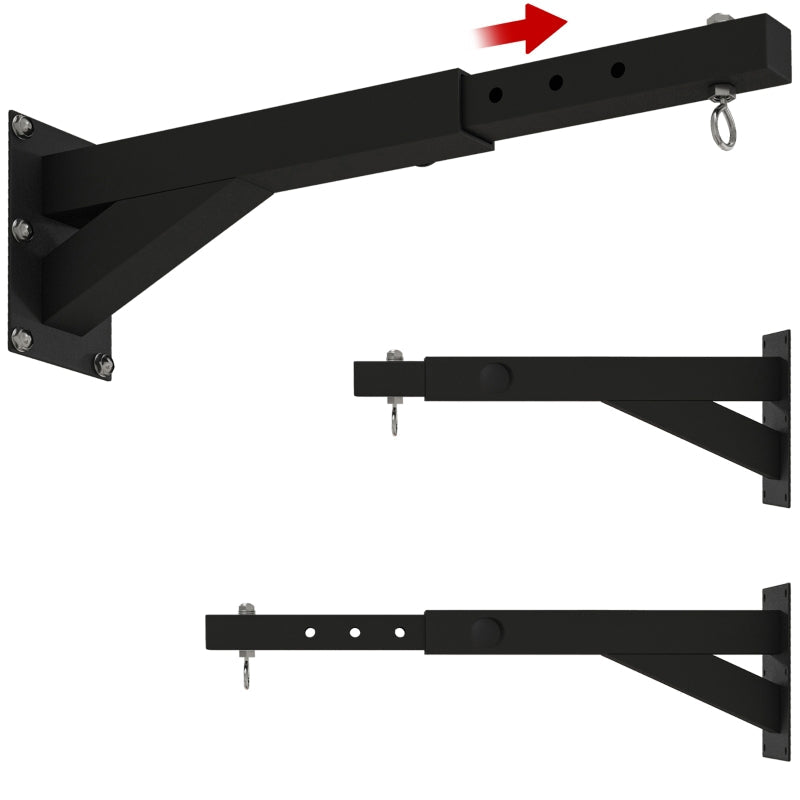 Punching Bag Wall Mount, Adjustable Holder, Steel, Black