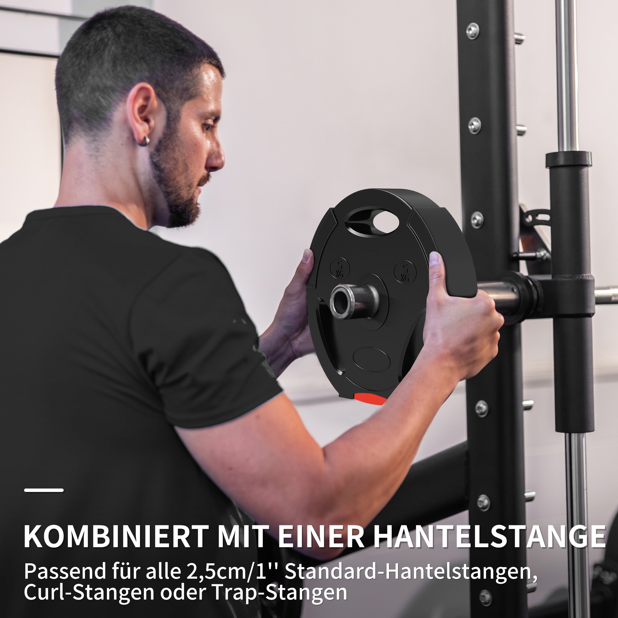 Dumbbell Weights, Set of 4, 2.5kg/5kg Plates, Black