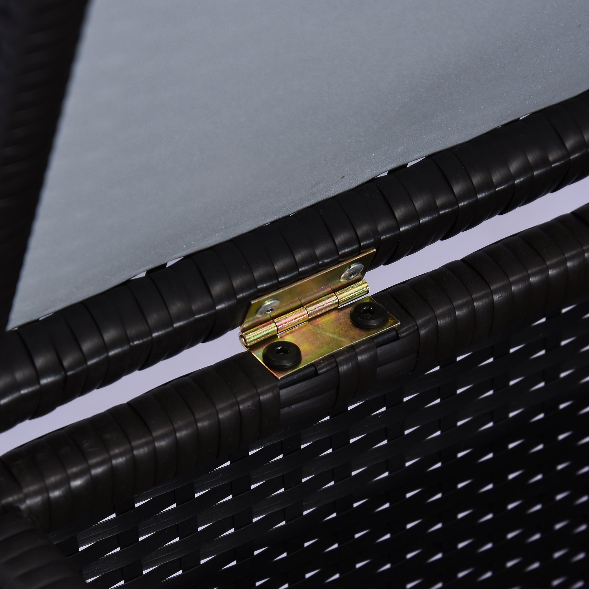 284 L Rattan Garden Storage Box with Gas Lift and Lockable Lid, Dark Brown