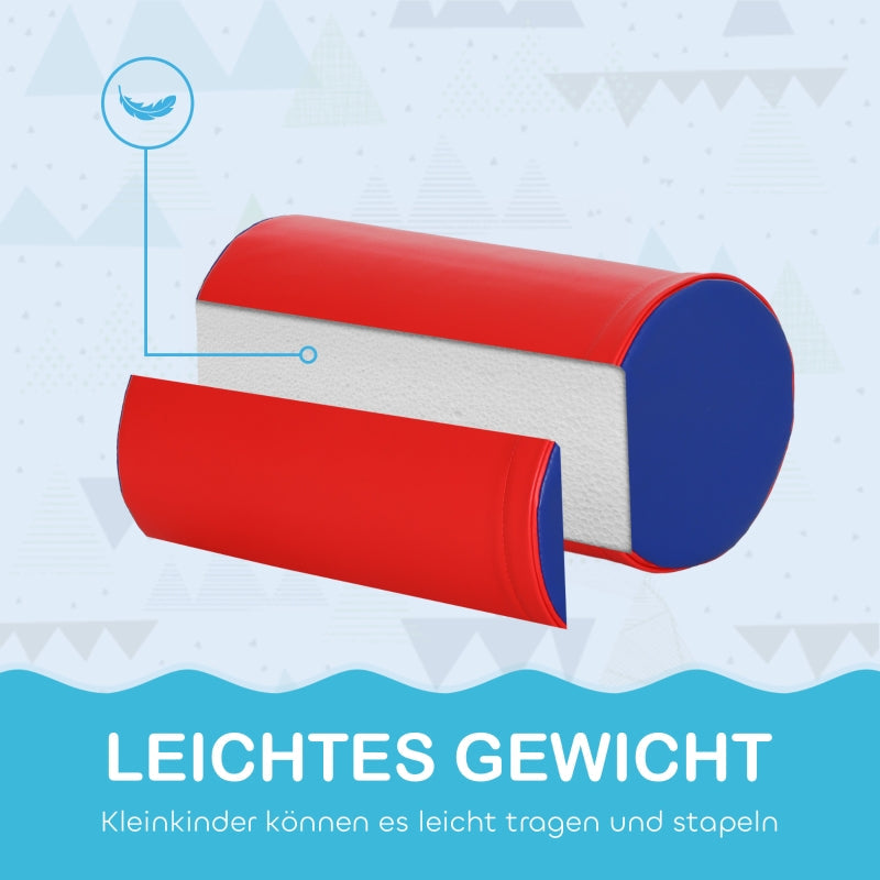 Soft Building Blocks for Climbing and Crawling, Various Shapes, Multicolored Faux Leather