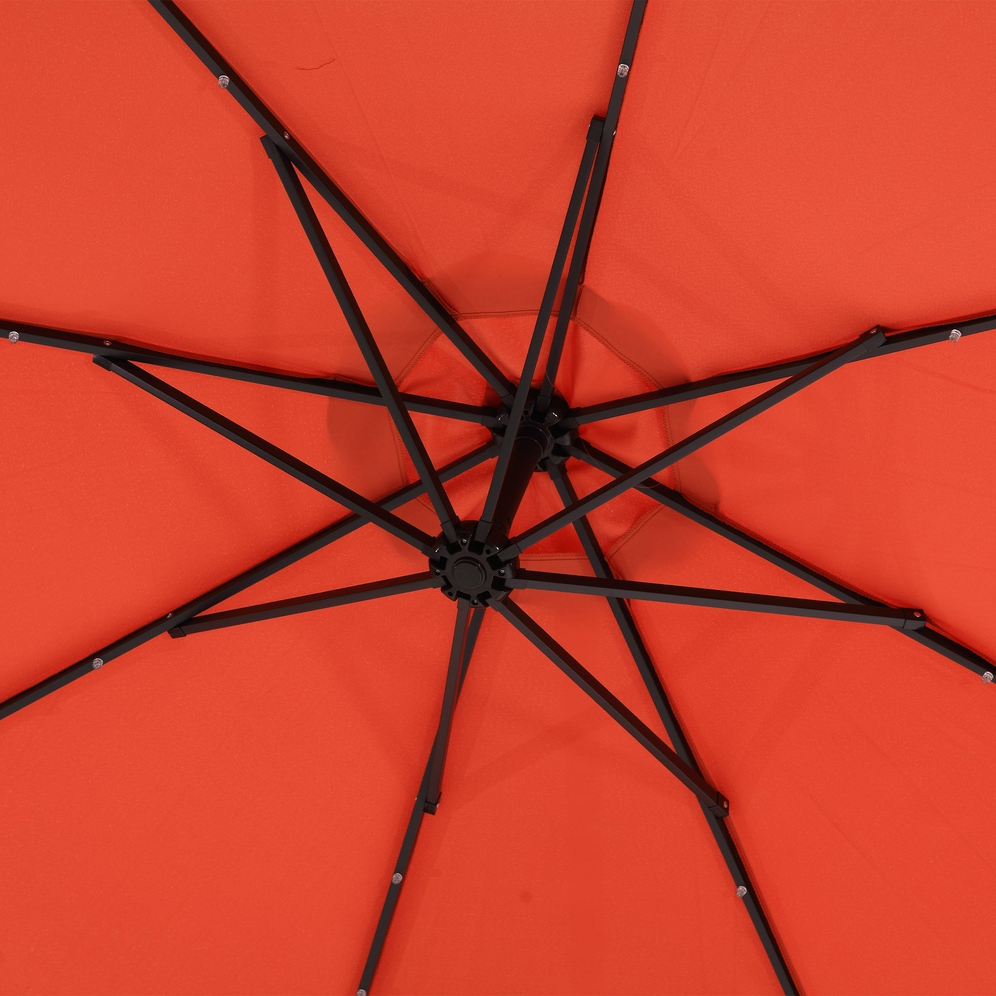 Double Sided Outdoor Umbrella 14.8 Ft Rectangular Large Crank (No Base), Orange