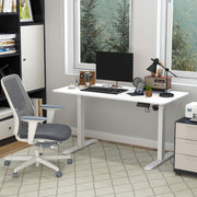 Electric Standing Desk 140x70cm Ergonomic 4-Memory Anti-Collision White
