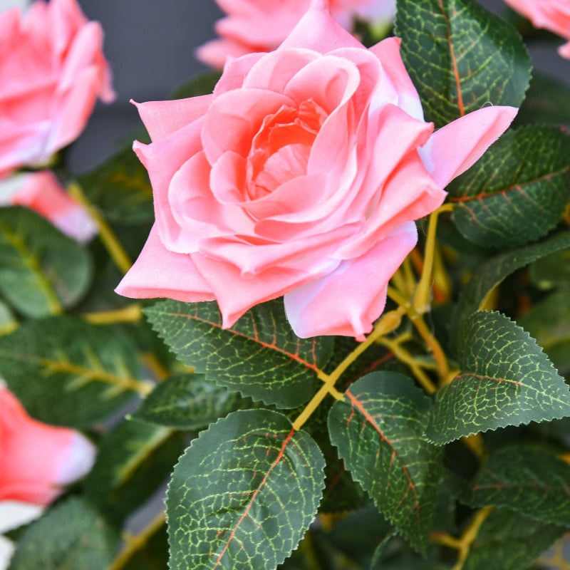Artificial Rose Plant, Large 90 cm Tree in Pot, Plastic