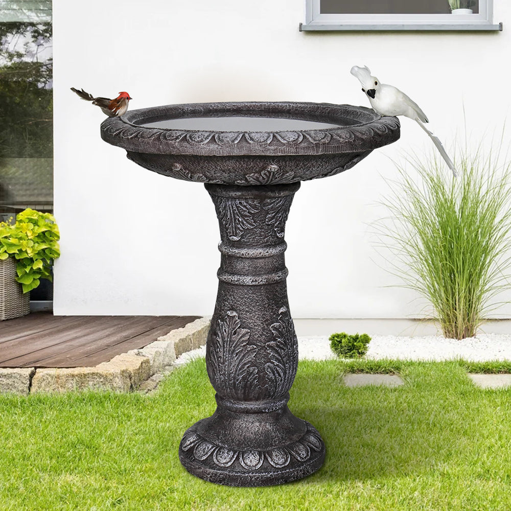 Birdbath Fountain 62cm Height x 51cm Diameter, Fiber-Reinforced Concrete