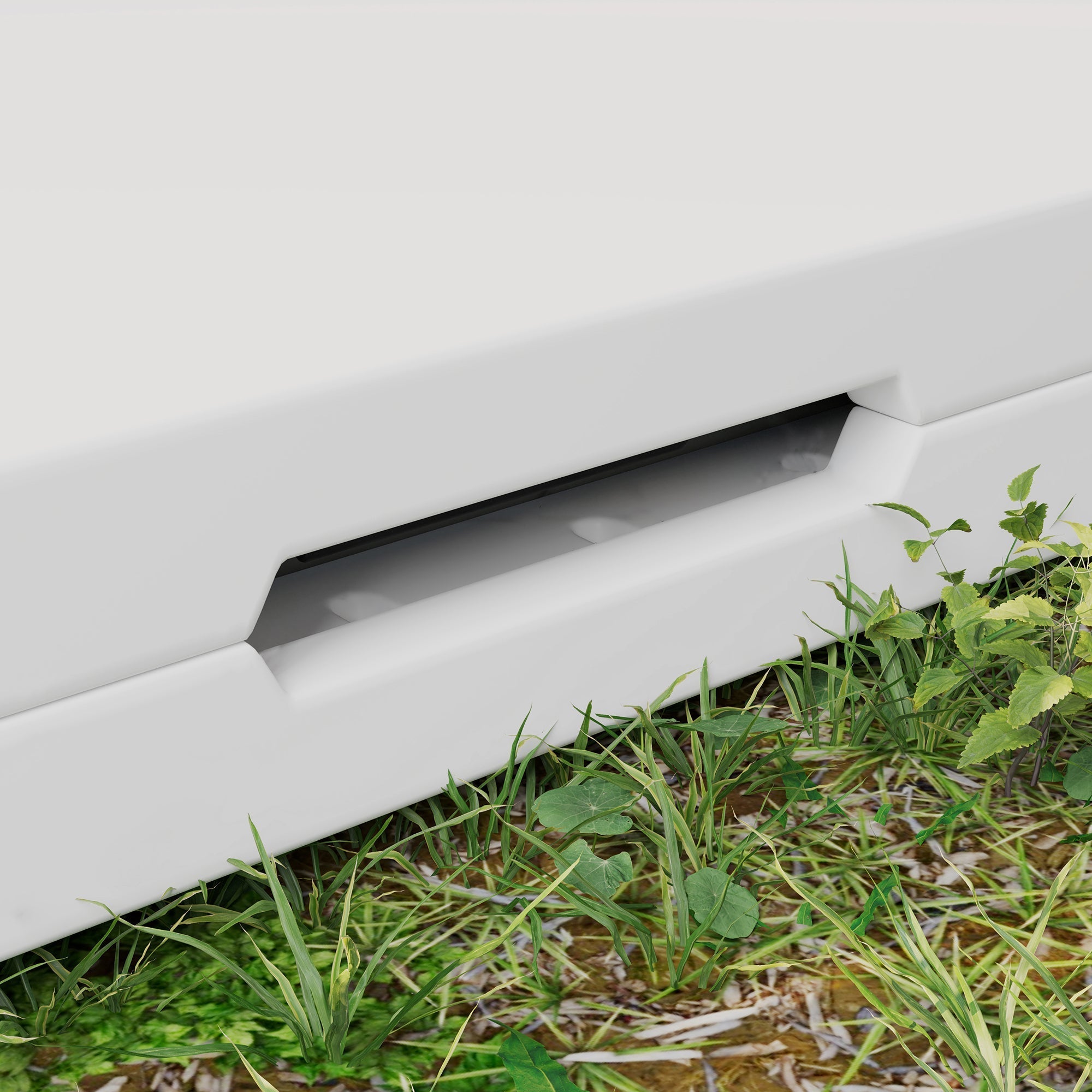 Picnic Table, Folding Camping Height-Adjustable, Plastic Metal White