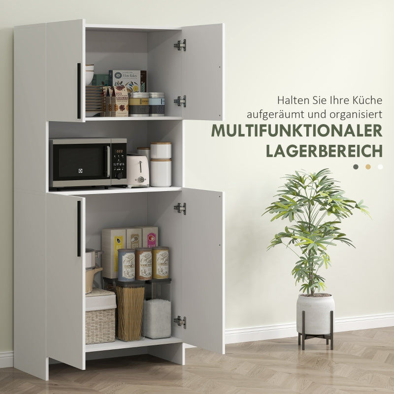 Kitchen Pantry Cabinet Shelves Microwave Shelf - White