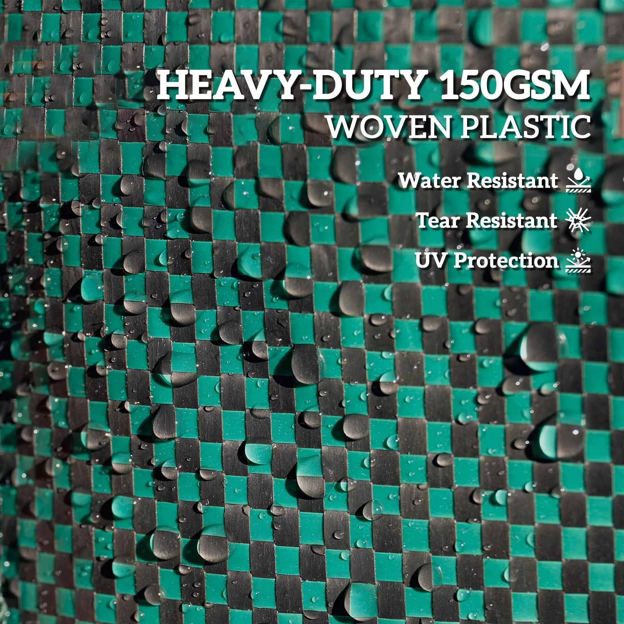 Garden Waste Bags, 272L x 3 Heavy Duty Foldable Reusable with Handles, Green