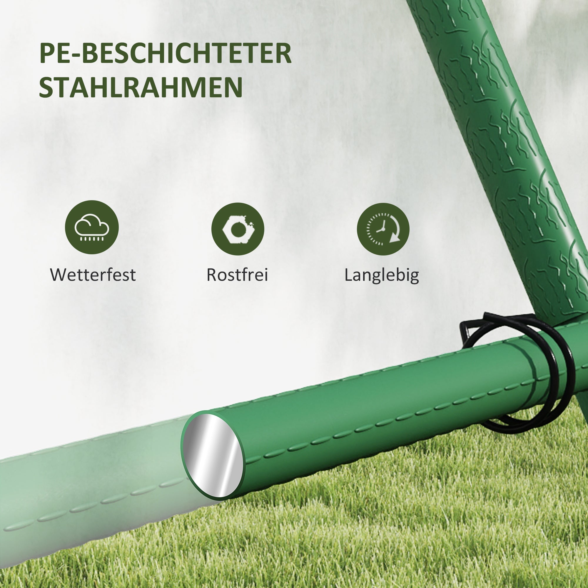 Steel Trellis A-Frame Climbing Aid 101x133x227cm Rustproof Green