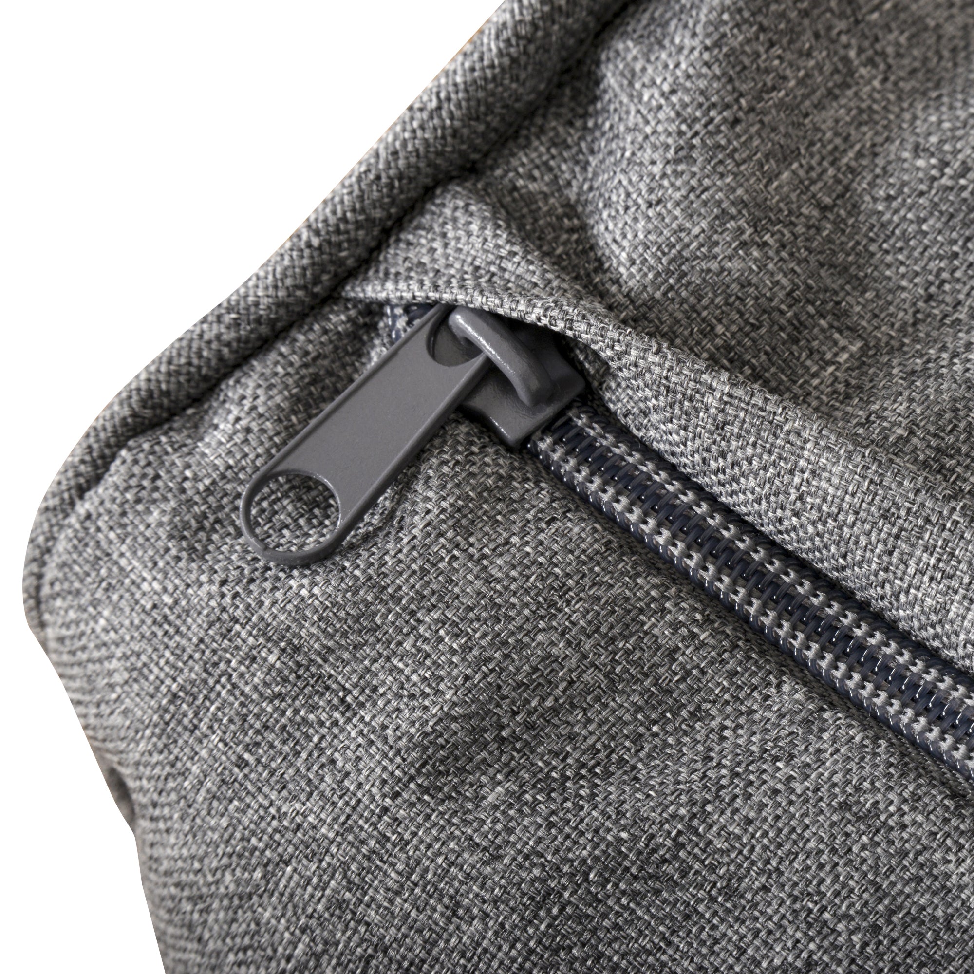 5 Piece Outdoor Patio Set, Cushioned Sofa & Glass Table, Aluminum, Grey