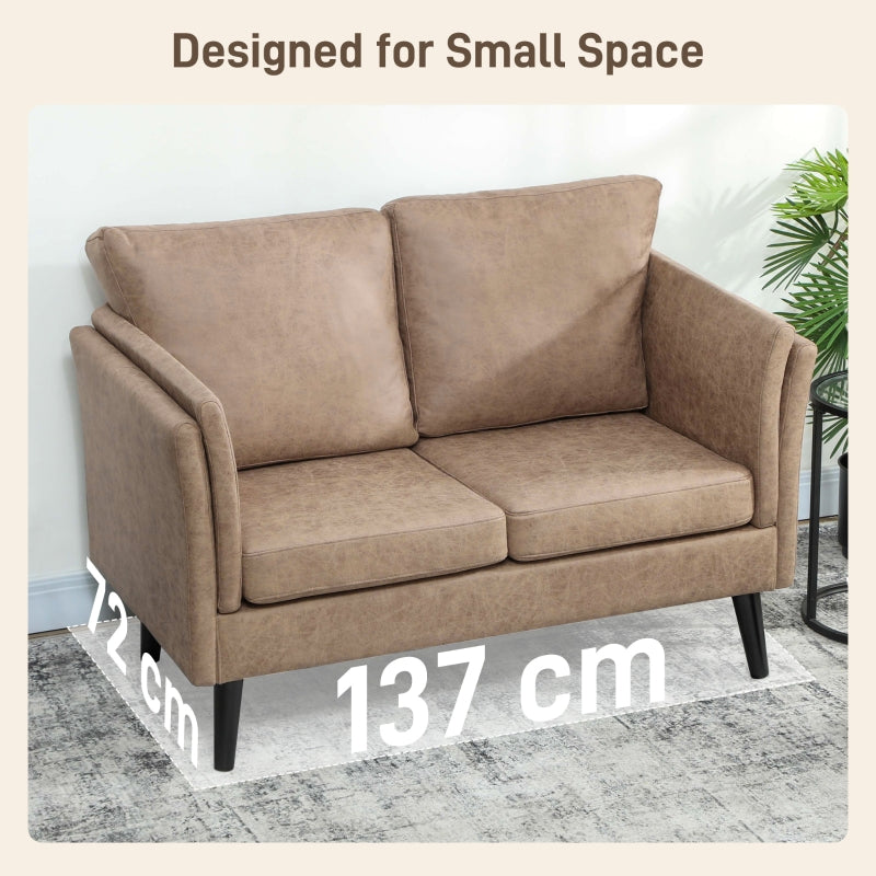 Two-Seater Sofa Leathaire Light Brown