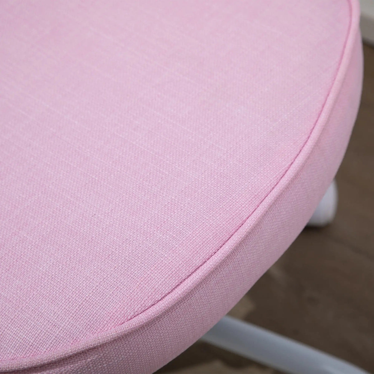 Swivel Chair Executive Computer Chair, Height Adjustable Heart-Shaped Upholstery, Pink Linen Fabric