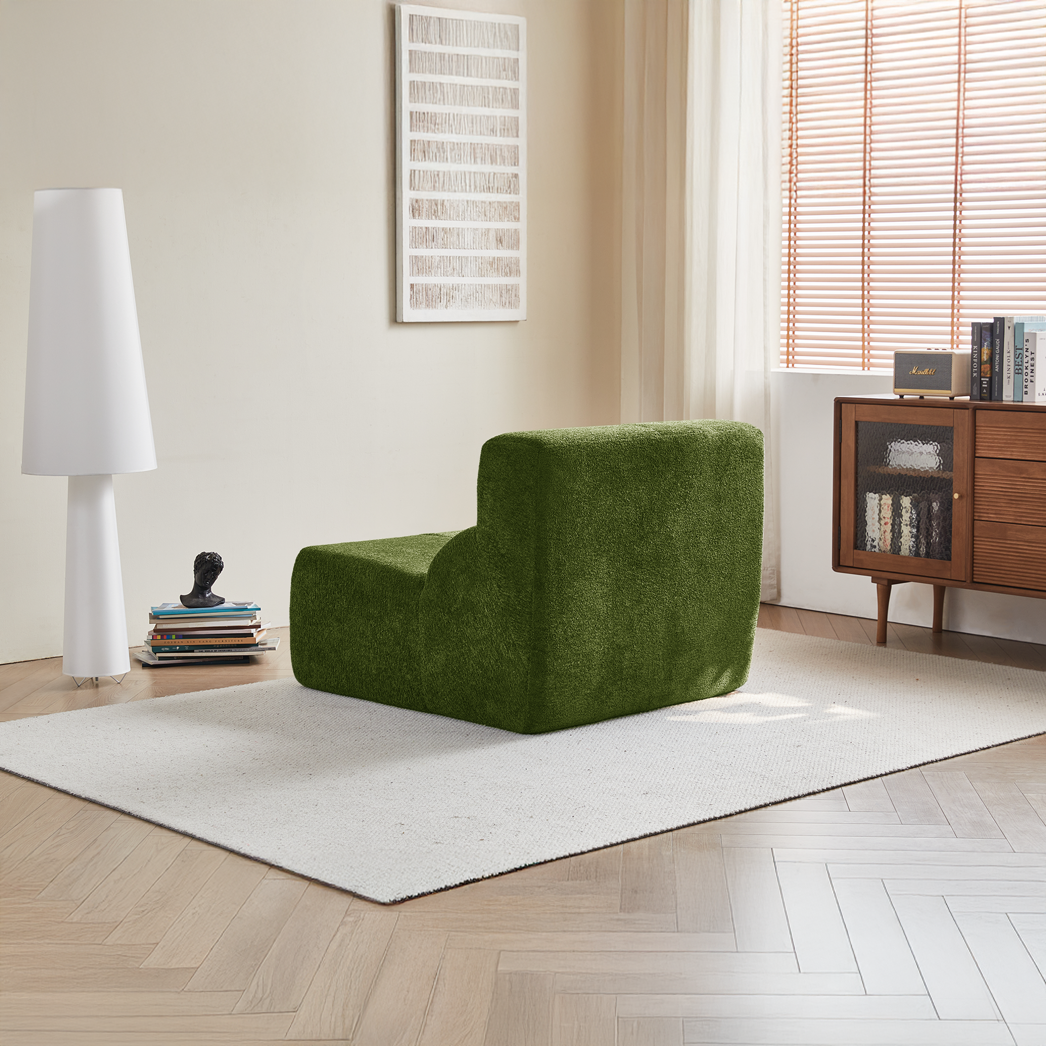 Single Sofa Chair Cloud-Soft Raindrop - Velvet