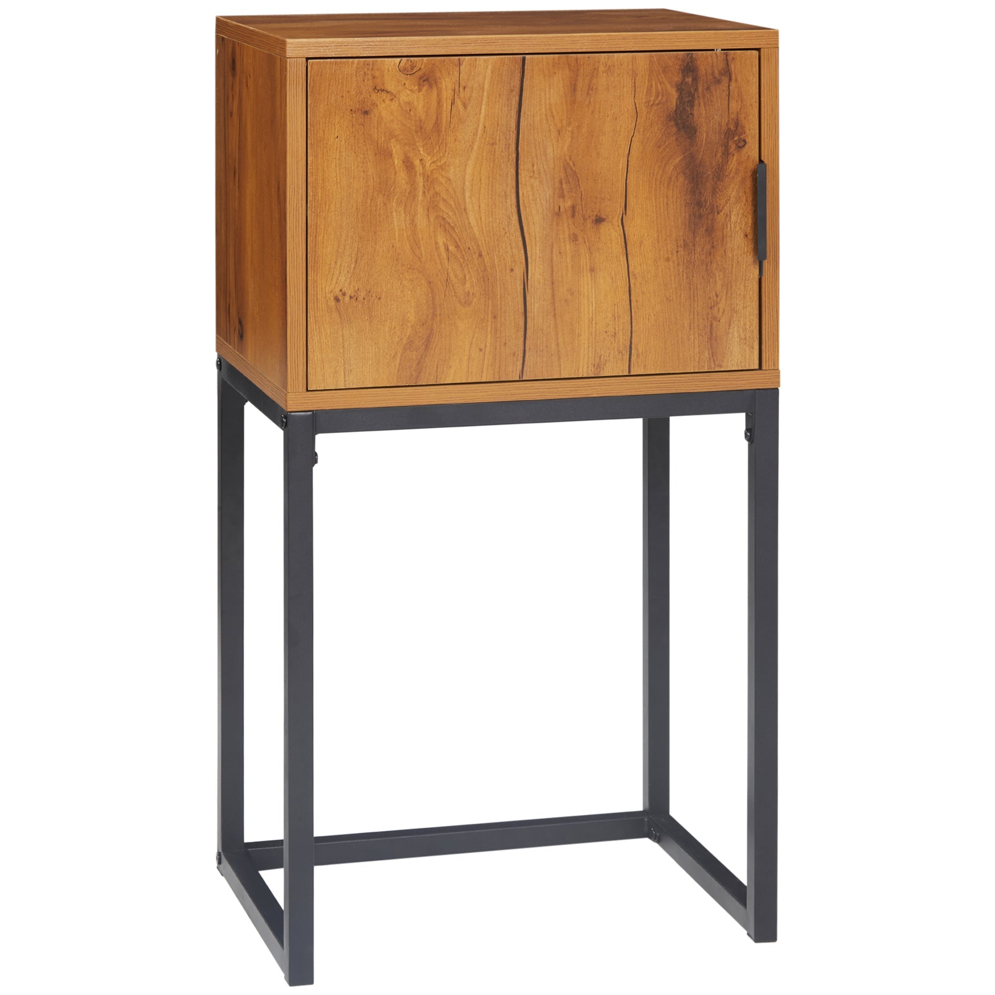Konsolentisch mit Schrank, Industriedesign, Naturstahl