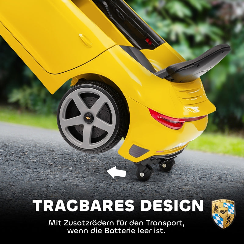 Electric Ride-on Car for Children with Remote Control and Music, Yellow