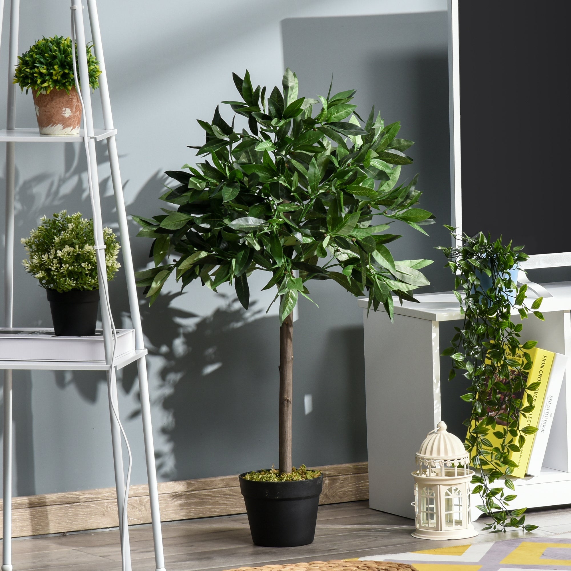 Artificial Bay Trees, Set of 2, 90 cm, Green