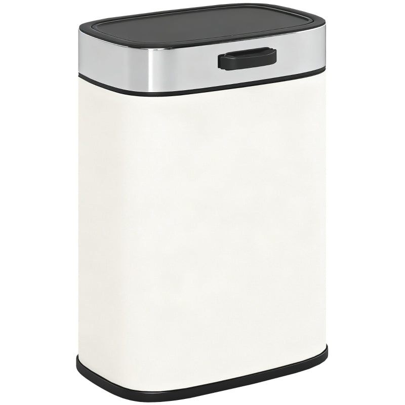 Waste Bin 5L Freestanding or Wall-Mounted Stainless Steel Cream White