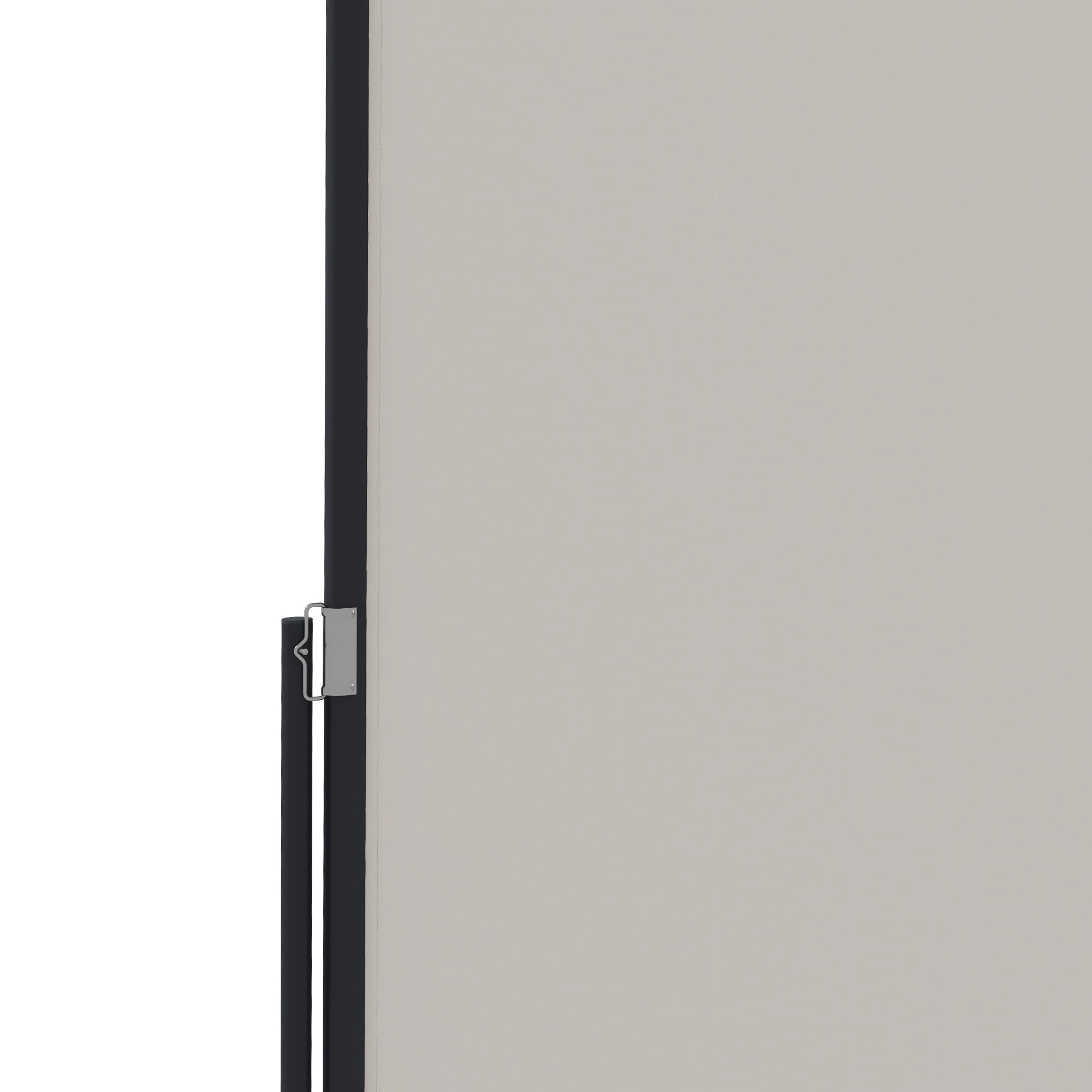 Extendable Side Awning 300x140cm UV Protection Windbreak Metal Polyester Light Grey