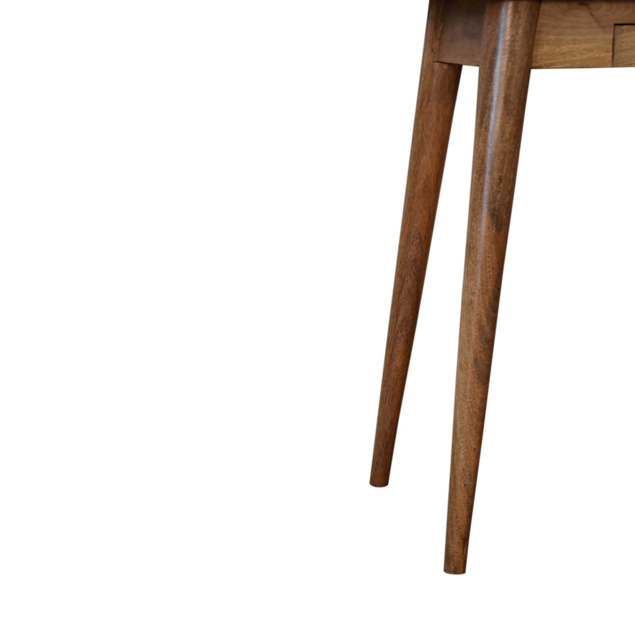 Solid Wood Mini Writing Desk, 1 Drawer, Brown