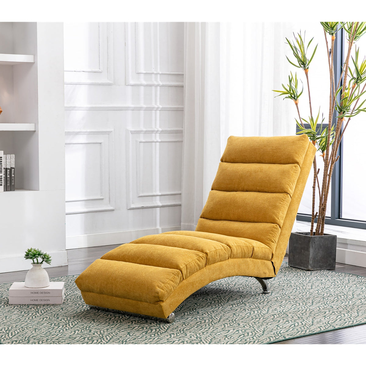 Relaxation Lounger, Fixed Reclining Sofa, Full Body Support, Vibration Function, Side Pockets