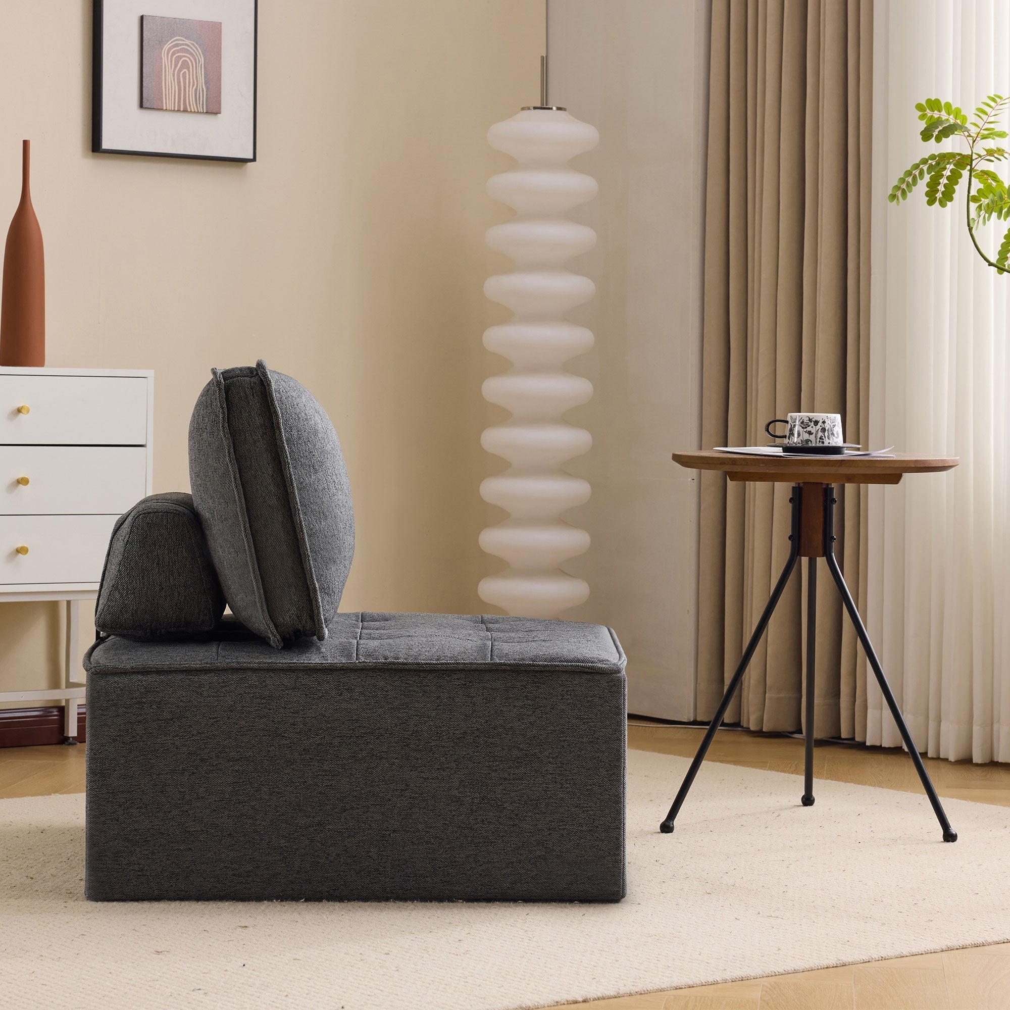 Einzelsessel: Kompakter Sessel für Wohnzimmer, Stoff