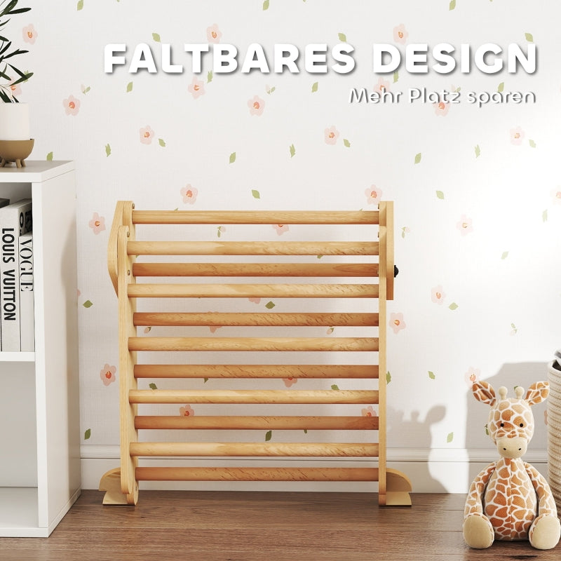 7-in-1 Climbing Frame Foldable Slide Arch Ladder - Wood