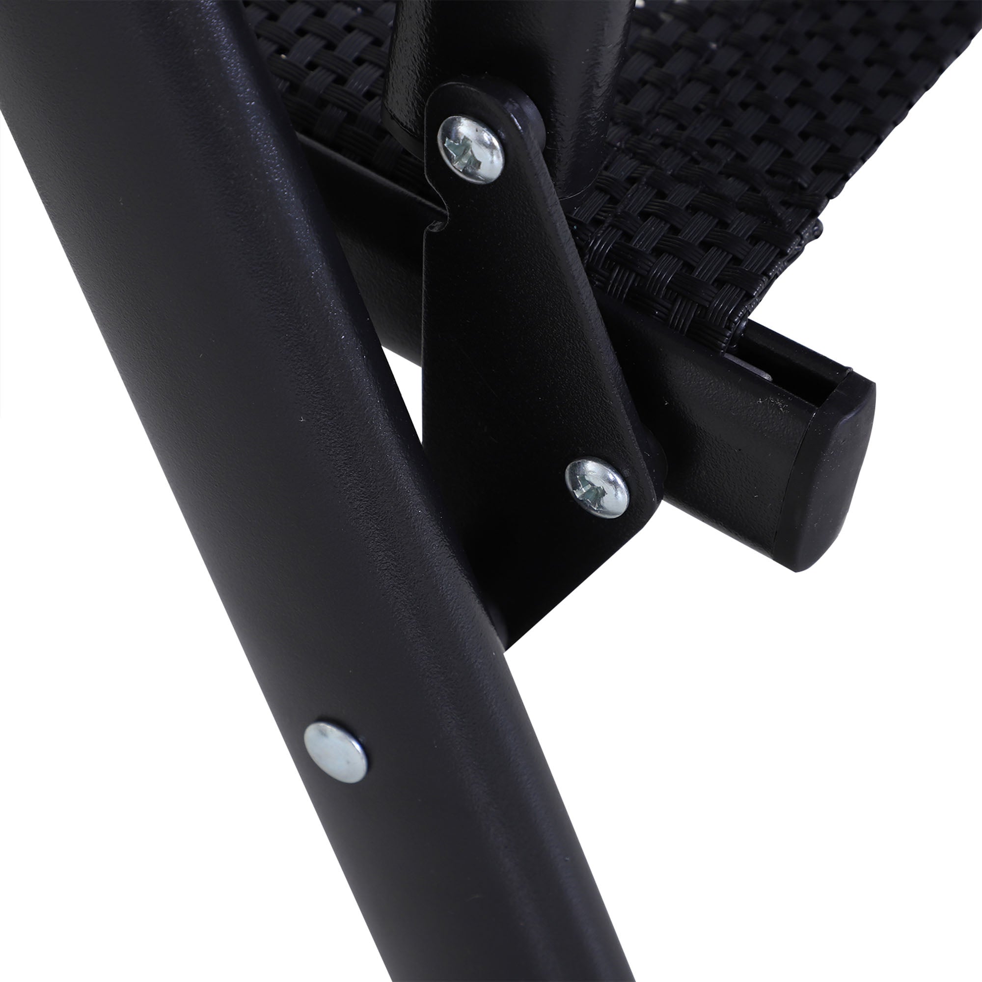 Campingstühle klappbar mit Armlehnen, Metall Schwarz