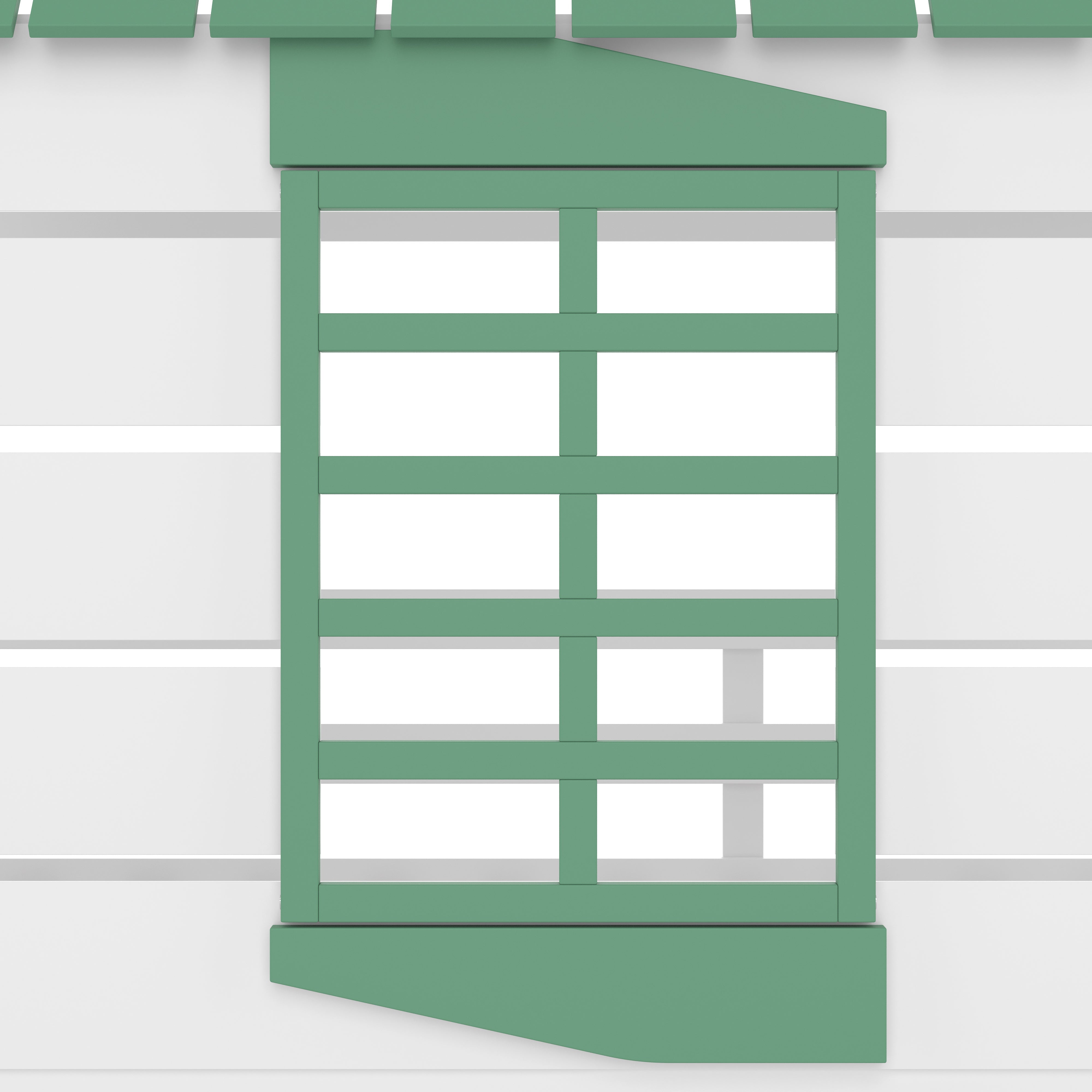 90X200 House Bunk Bed with Slide and 2 Drawers, White+Green