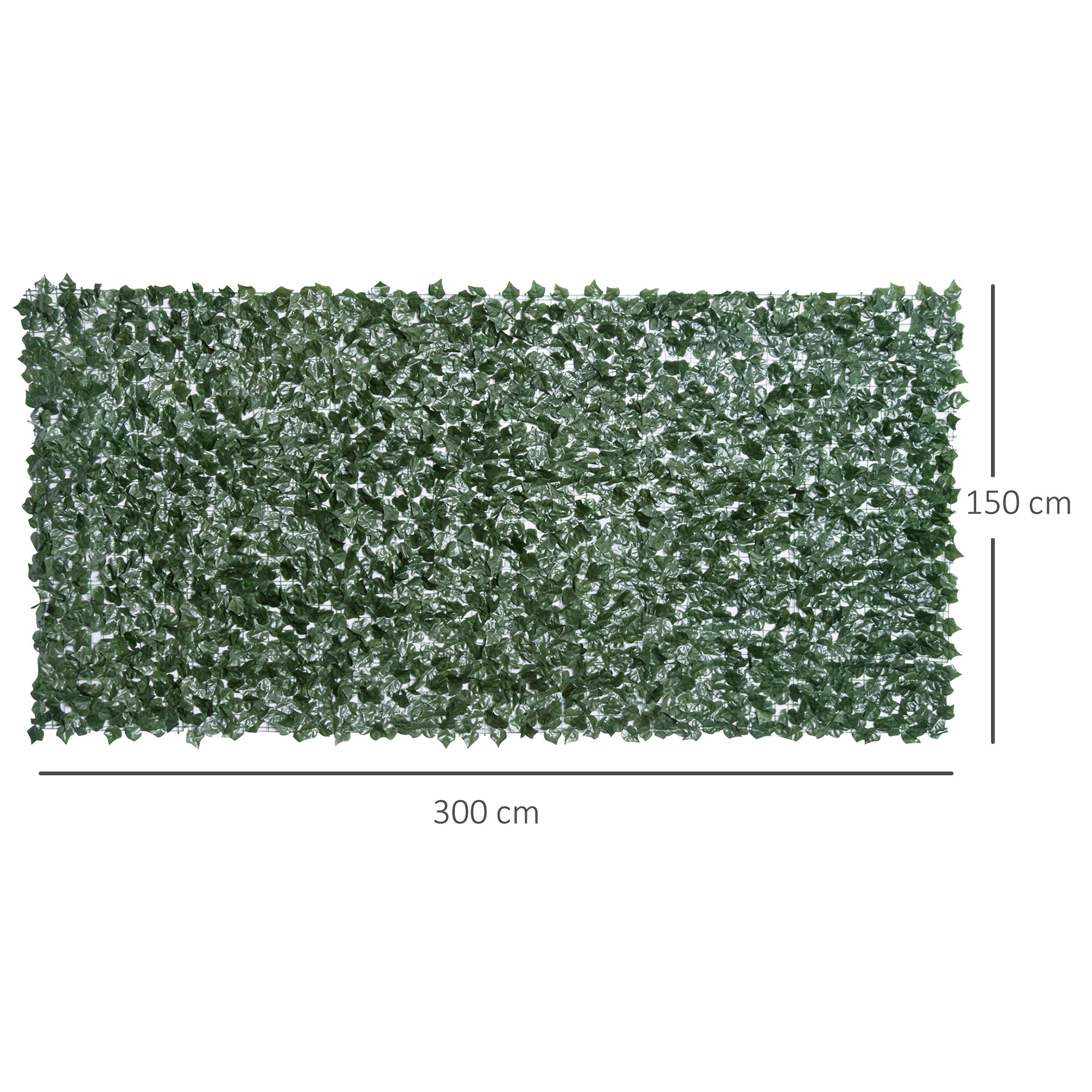 1-Piece Artificial Leaf Hedge Screen Privacy Fence 3M x 1.5M, Dark Green