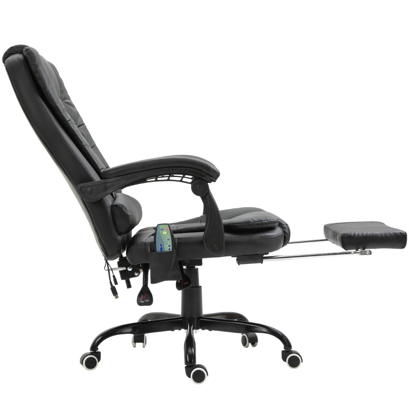 Desk Chair 7-Point Massage Swivel Height-Adjustable Footrest