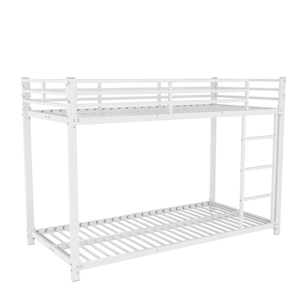 Bunk Bed 90x200cm Classic Iron Frame - White