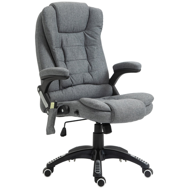 Vinsetto Massage Executive Office Chair, Ergonomic Adjustable, Gray