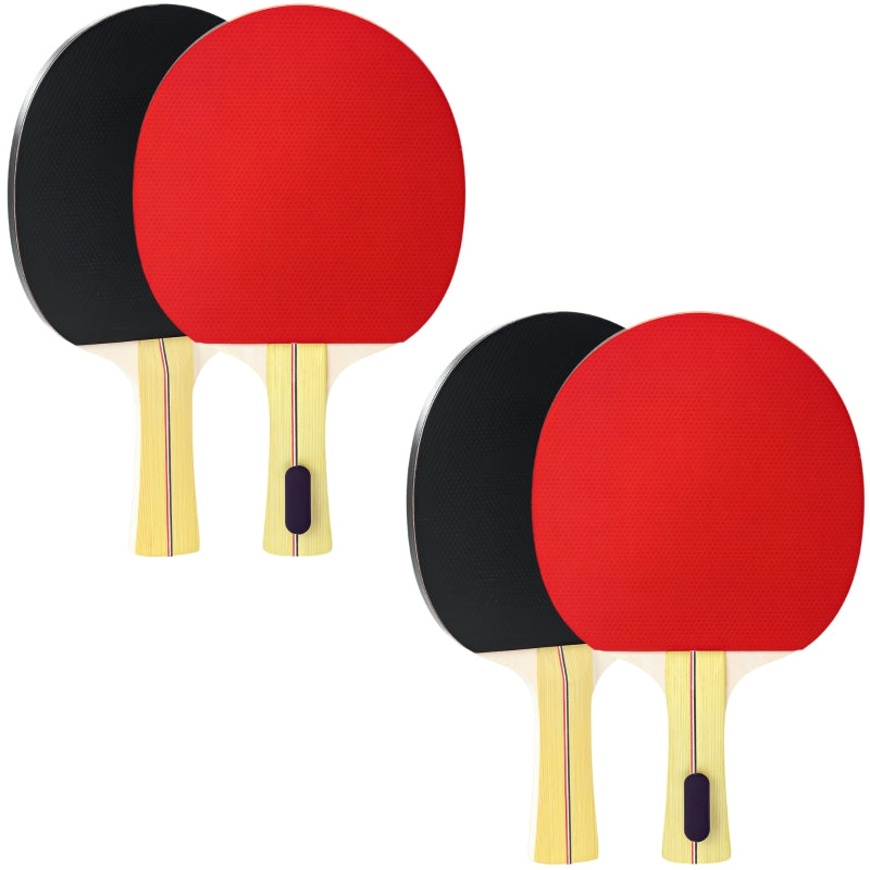 Table Tennis Set - 4 Rackets, 8 Balls, Carry Bag