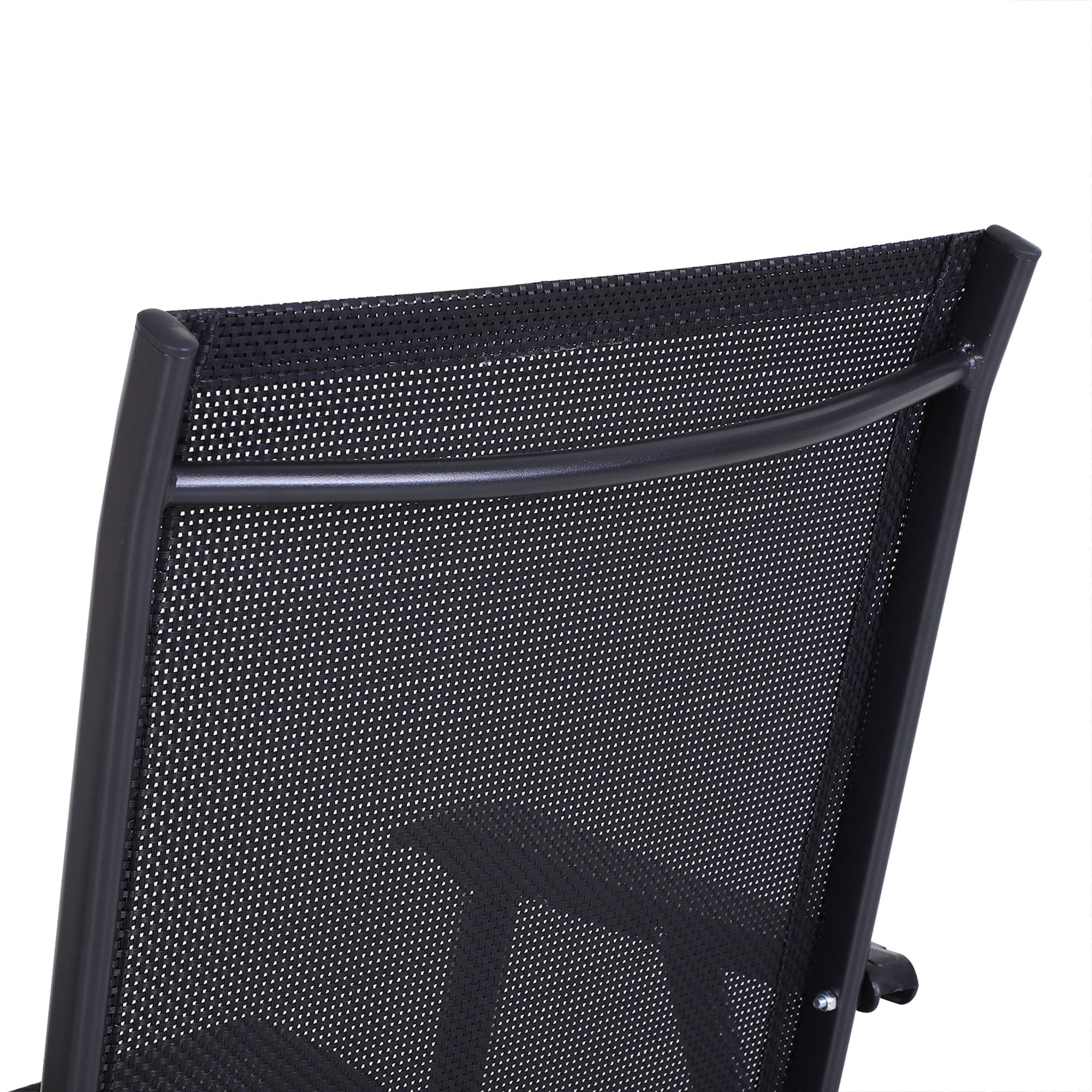 Campingstühle klappbar mit Armlehnen, Metall Schwarz