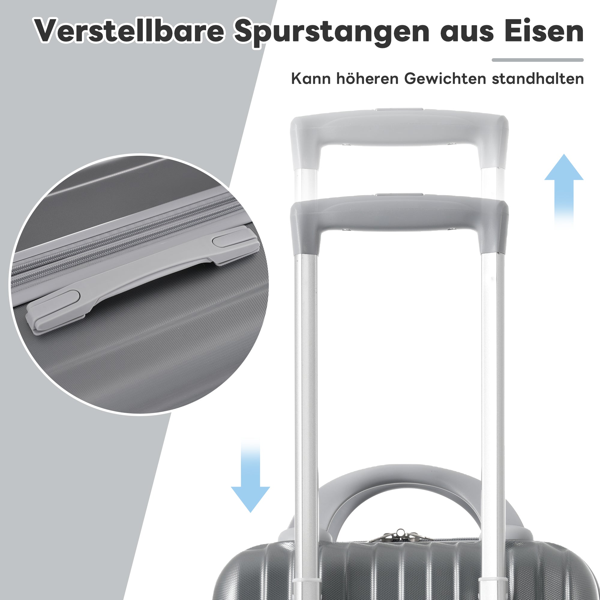 Luggage Set S&M&L&XL, Telescopic Handles, 360° Double Wheels, TSA Lock, Hard Shell