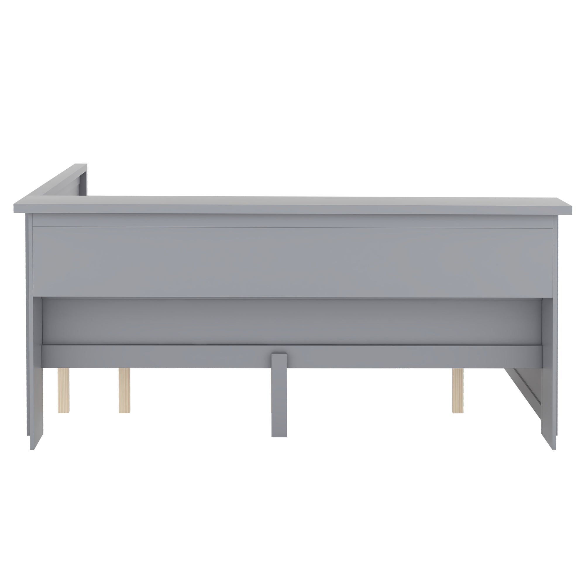 Sofa Bed Daybed 140x200cm Pull-out Bed LED Storage USB/Power Outlet - Grey